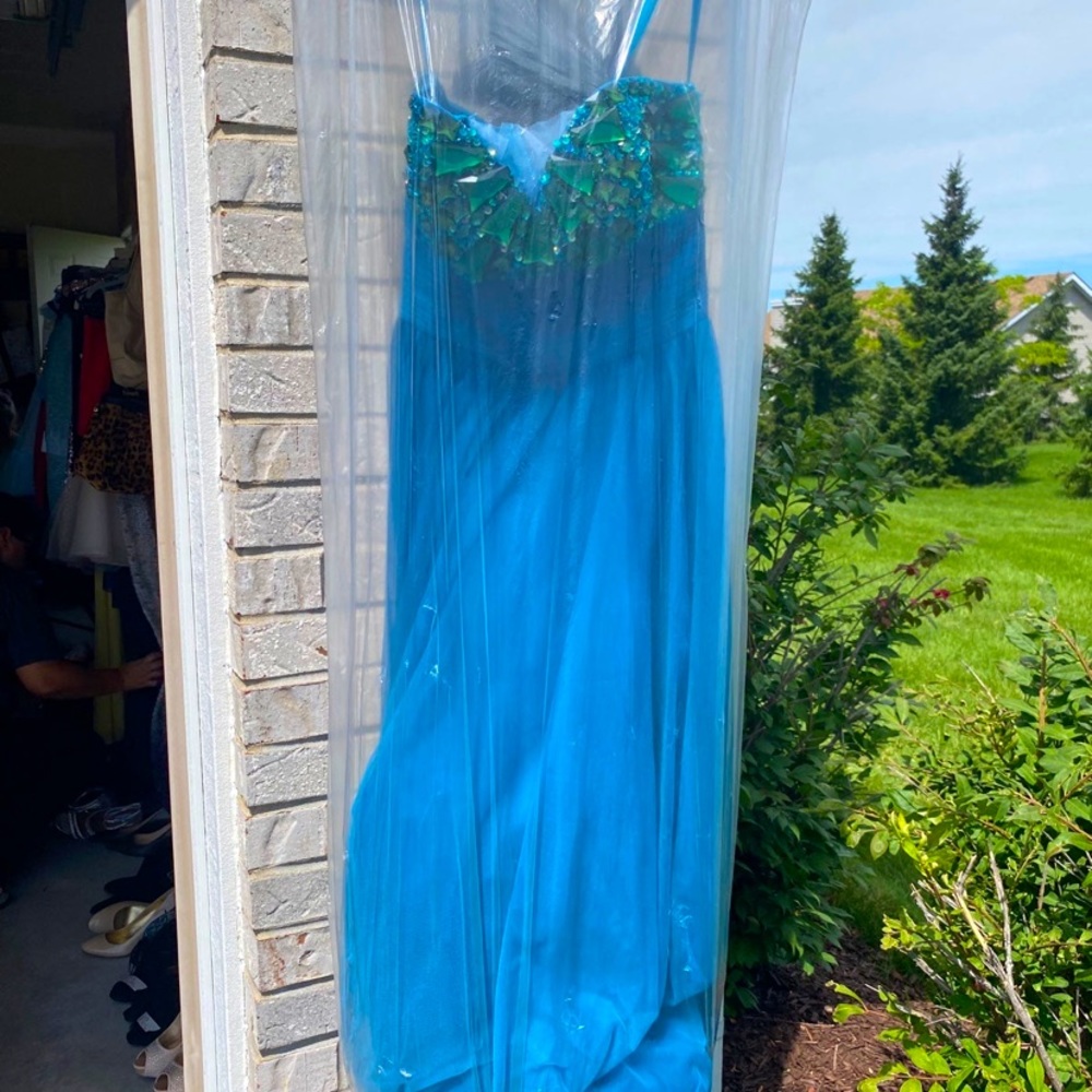 Ocean colored formal dress